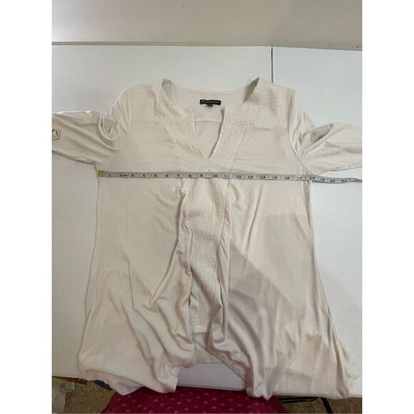 Adrianna Papell women’s medium white 3/4 sleeve blouse - Picture 3 of 7